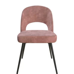 Wohnen Samtvelours Stuhl in Altrosa - Landhuis