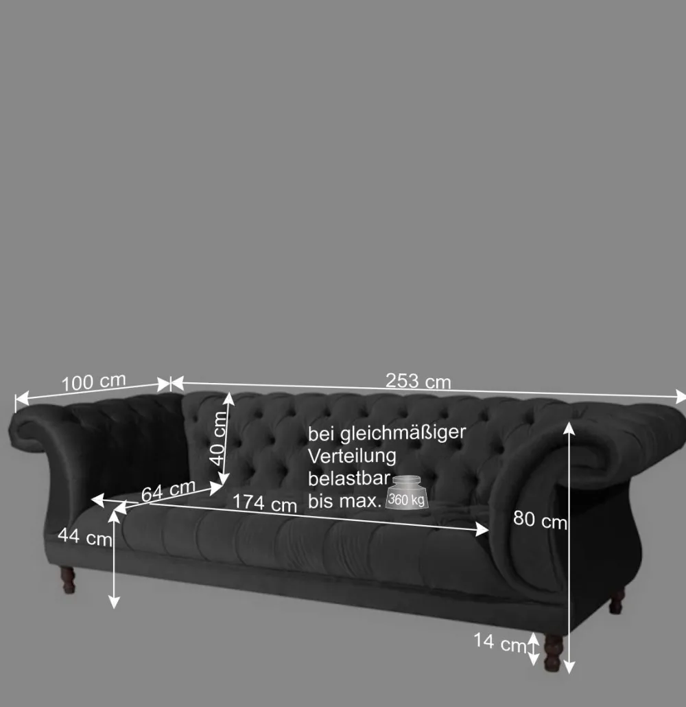 Wohnen Samtvelours Wohnzimmercouch im Barockstil - Sicilianu