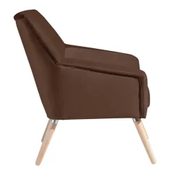 Wohnen Braune Möbel|Retro Möbel*Samtvelours Wohnzimmersessel in Braun - Botein
