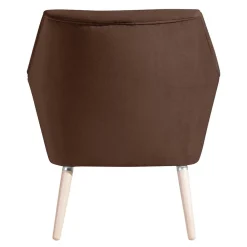 Wohnen Braune Möbel|Retro Möbel*Samtvelours Wohnzimmersessel in Braun - Botein