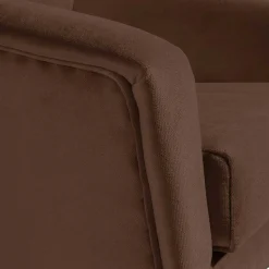 Wohnen Braune Möbel|Retro Möbel*Samtvelours Wohnzimmersessel in Braun - Botein