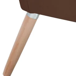 Wohnen Braune Möbel|Retro Möbel*Samtvelours Wohnzimmersessel in Braun - Botein