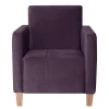 Wohnen Samtvelours Wohnzimmersessel in Dunkellila - Adagiona