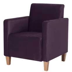 Wohnen Samtvelours Wohnzimmersessel in Dunkellila - Adagiona