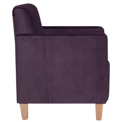 Wohnen Samtvelours Wohnzimmersessel in Dunkellila - Adagiona