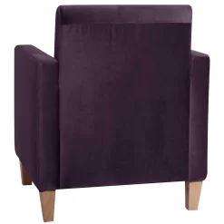 Wohnen Samtvelours Wohnzimmersessel in Dunkellila - Adagiona