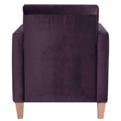 Wohnen Samtvelours Wohnzimmersessel in Dunkellila - Adagiona