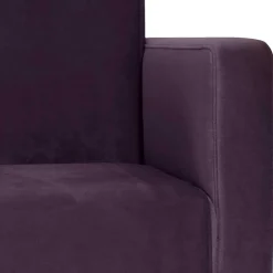 Wohnen Samtvelours Wohnzimmersessel in Dunkellila - Adagiona