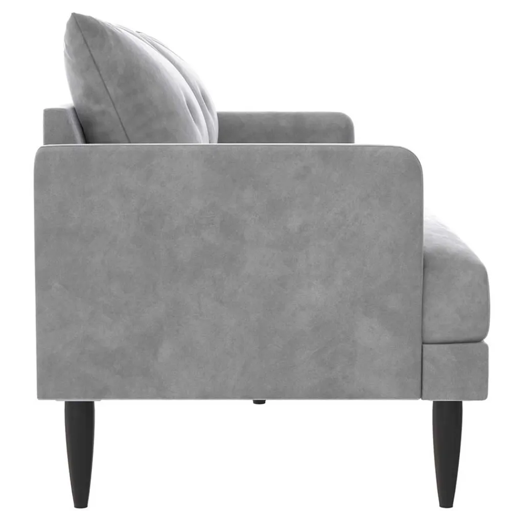 Wohnen Sofas|Sofa*Samt-Wohnzimmercouch in Hellgrau - Belpasso