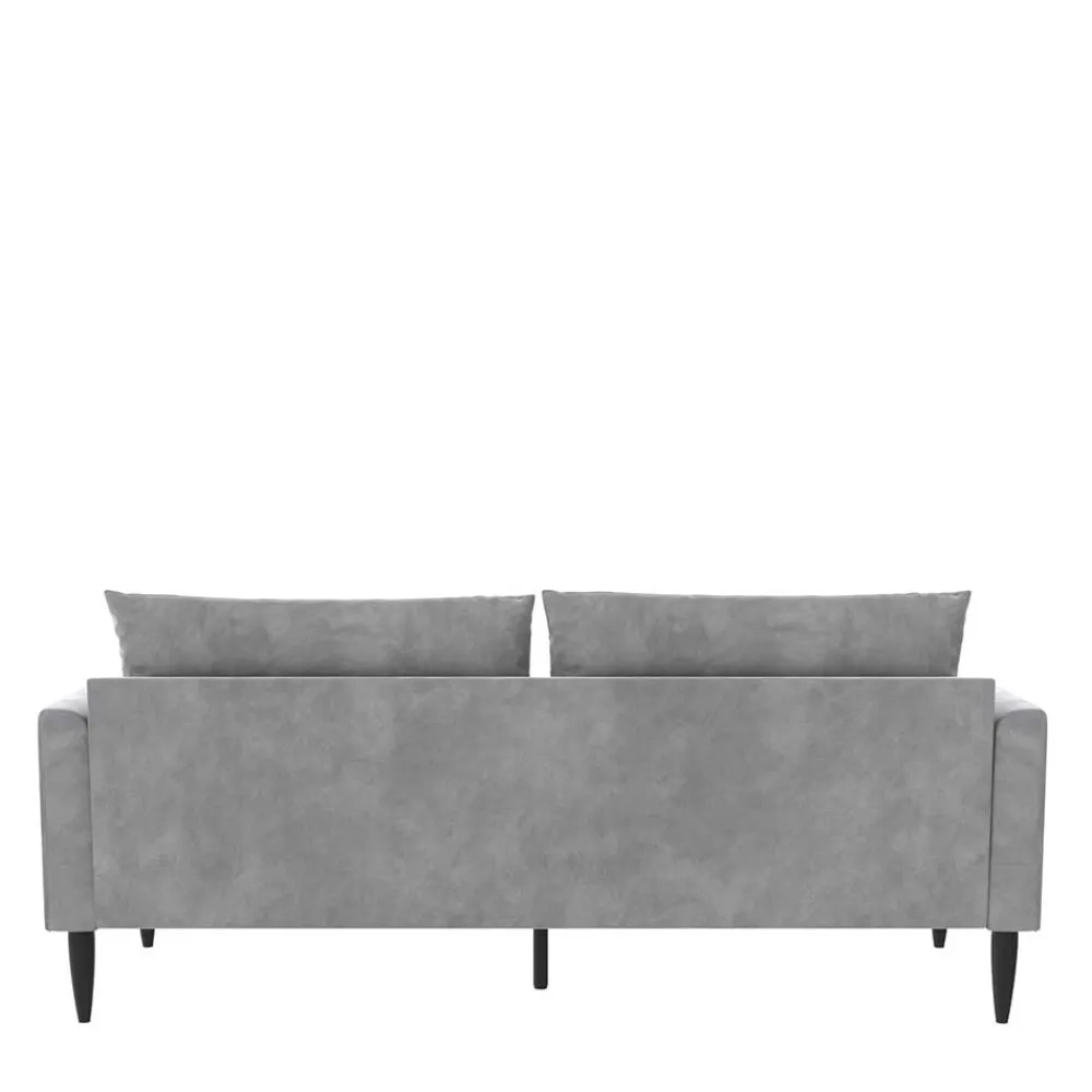 Wohnen Sofas|Sofa*Samt-Wohnzimmercouch in Hellgrau - Belpasso
