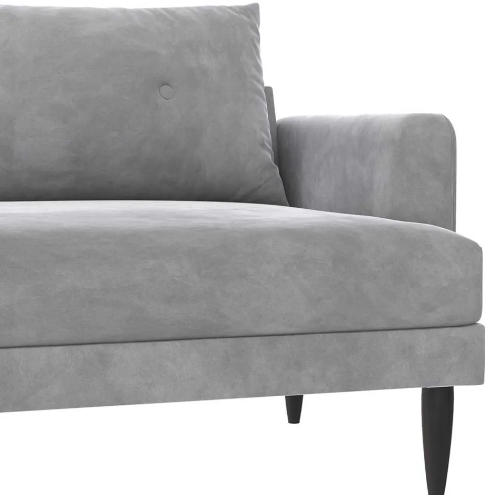 Wohnen Sofas|Sofa*Samt-Wohnzimmercouch in Hellgrau - Belpasso