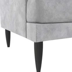 Wohnen Sofas|Sofa*Samt-Wohnzimmercouch in Hellgrau - Belpasso