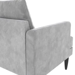 Wohnen Sofas|Sofa*Samt-Wohnzimmercouch in Hellgrau - Belpasso