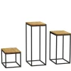 Wohnen 3-Satz Beistelltisch aus Wildeiche - Deliana (dreiteilig)