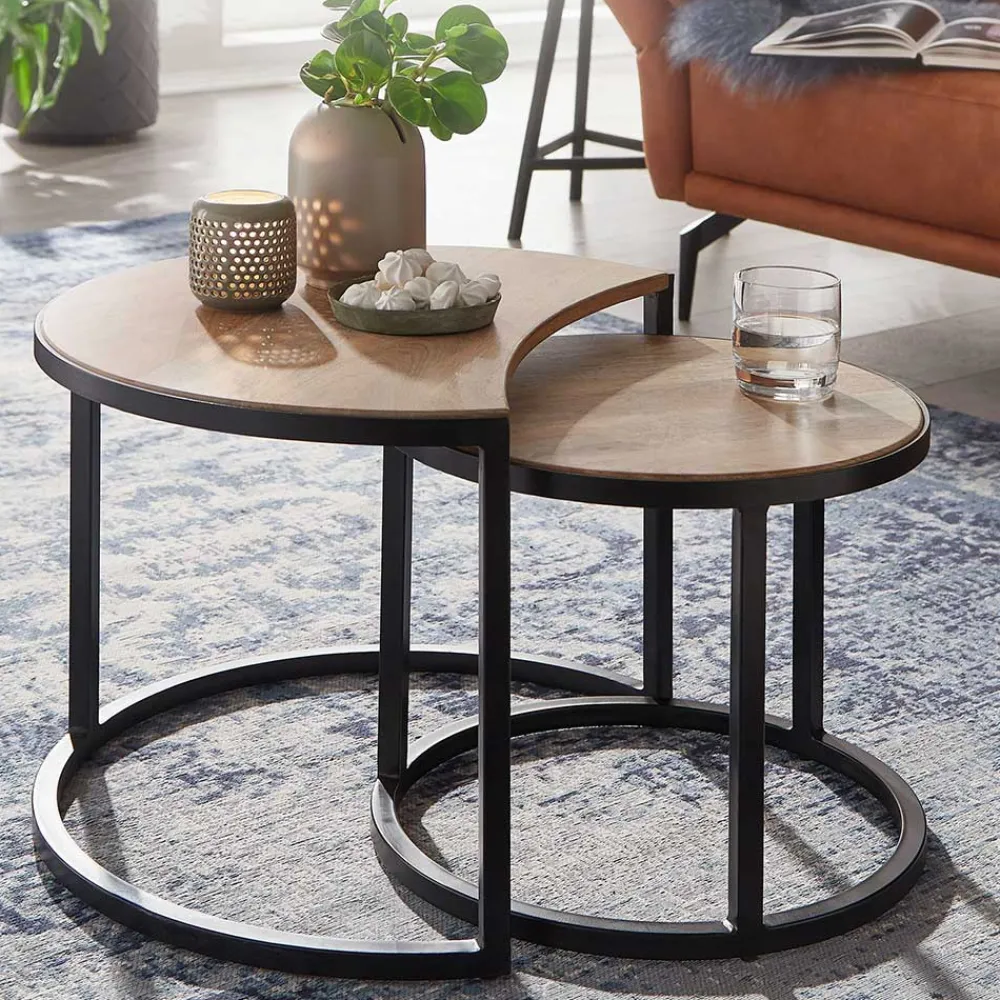 Wohnen 2-Satz Couchtisch in Mango - Acapella (zweiteilig)