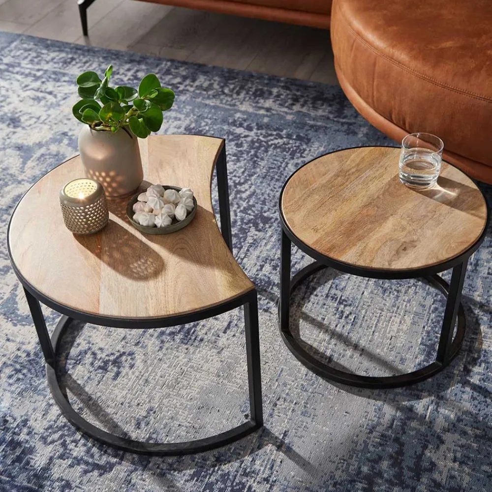 Wohnen 2-Satz Couchtisch in Mango - Acapella (zweiteilig)