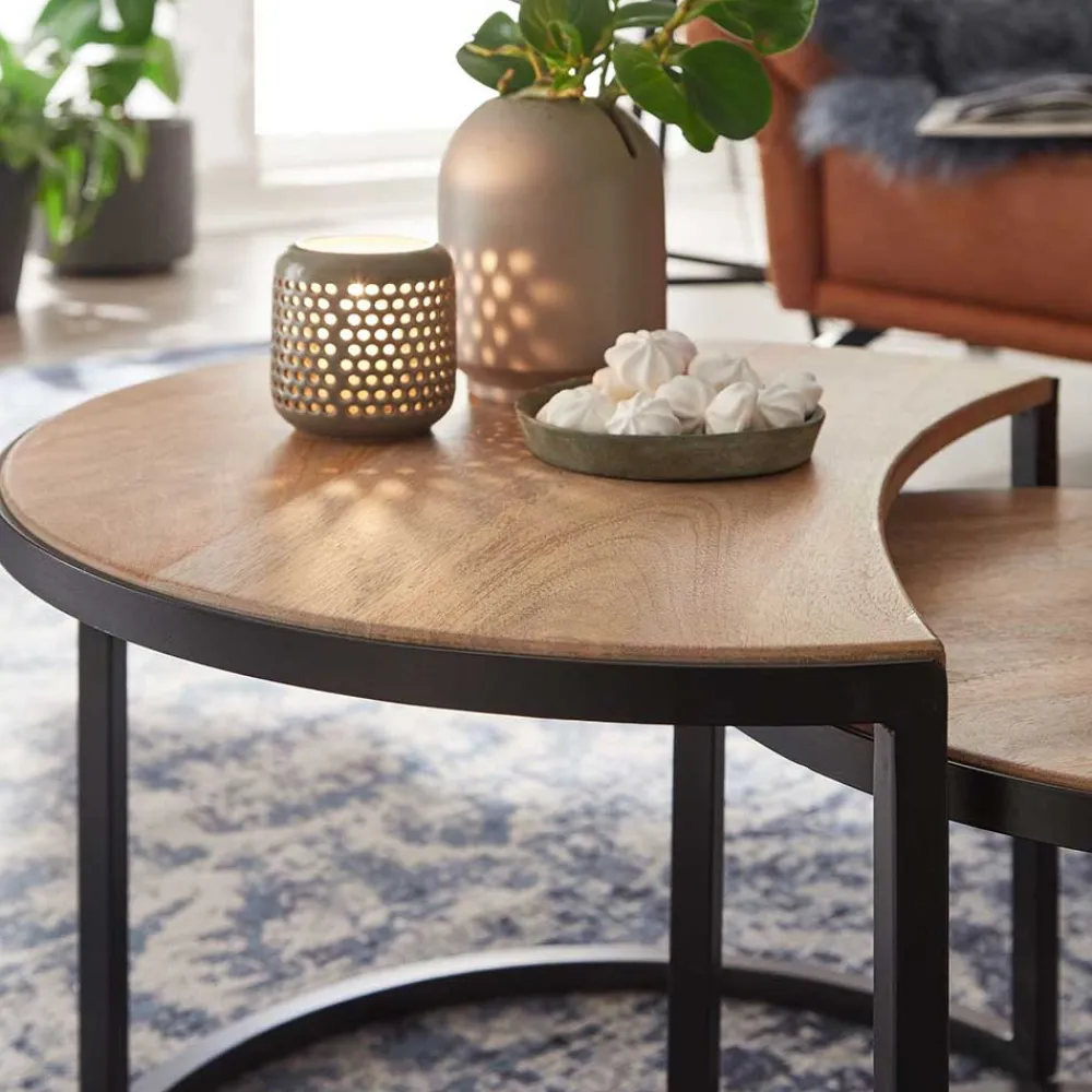 Wohnen 2-Satz Couchtisch in Mango - Acapella (zweiteilig)