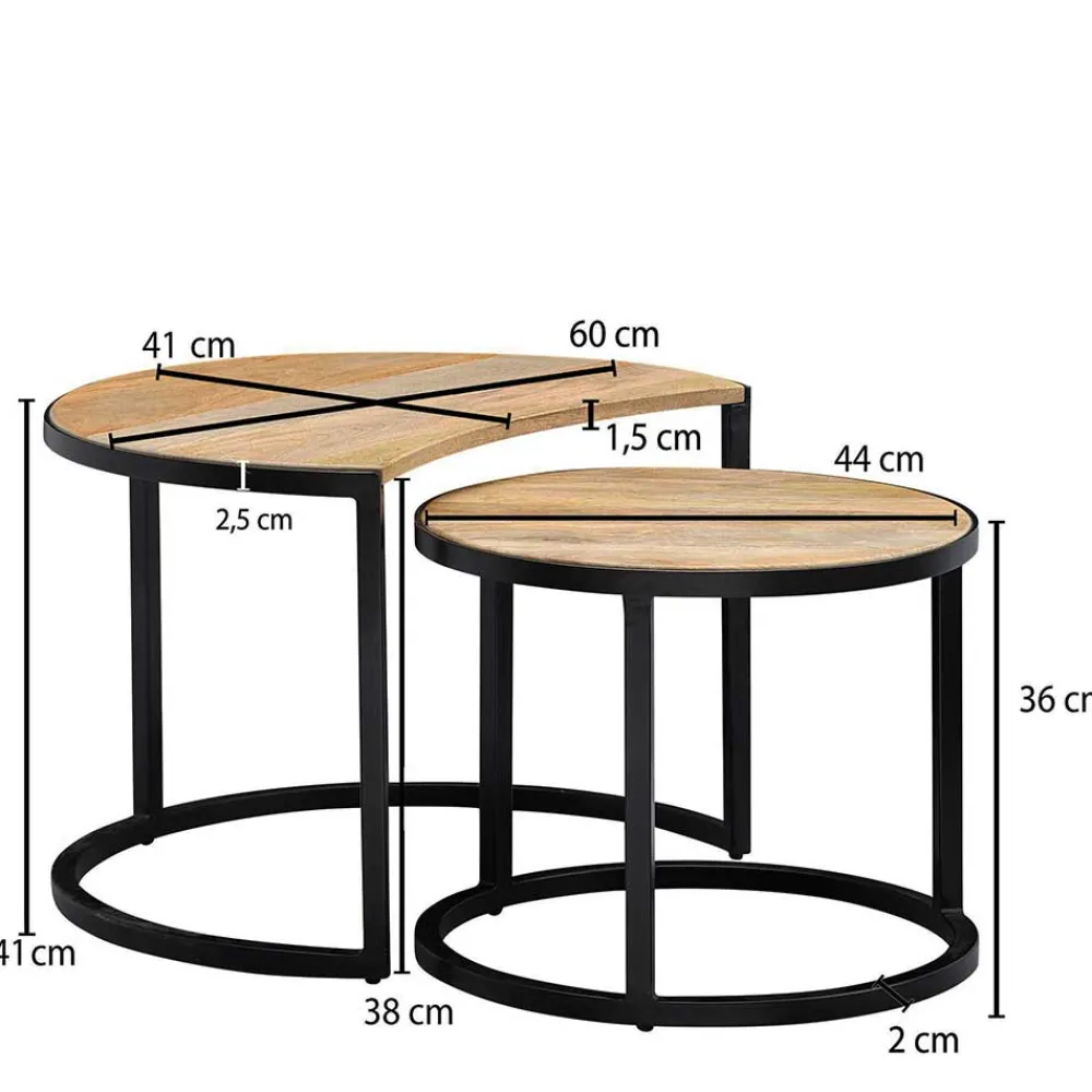 Wohnen 2-Satz Couchtisch in Mango - Acapella (zweiteilig)