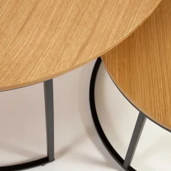 Wohnen 2-Satz Sofatisch Set in Eiche - Bosso (zweiteilig)