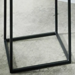 Wohnen 2-Satz-Beistelltisch in Nickel & Schwarz - Toina (zweiteilig)