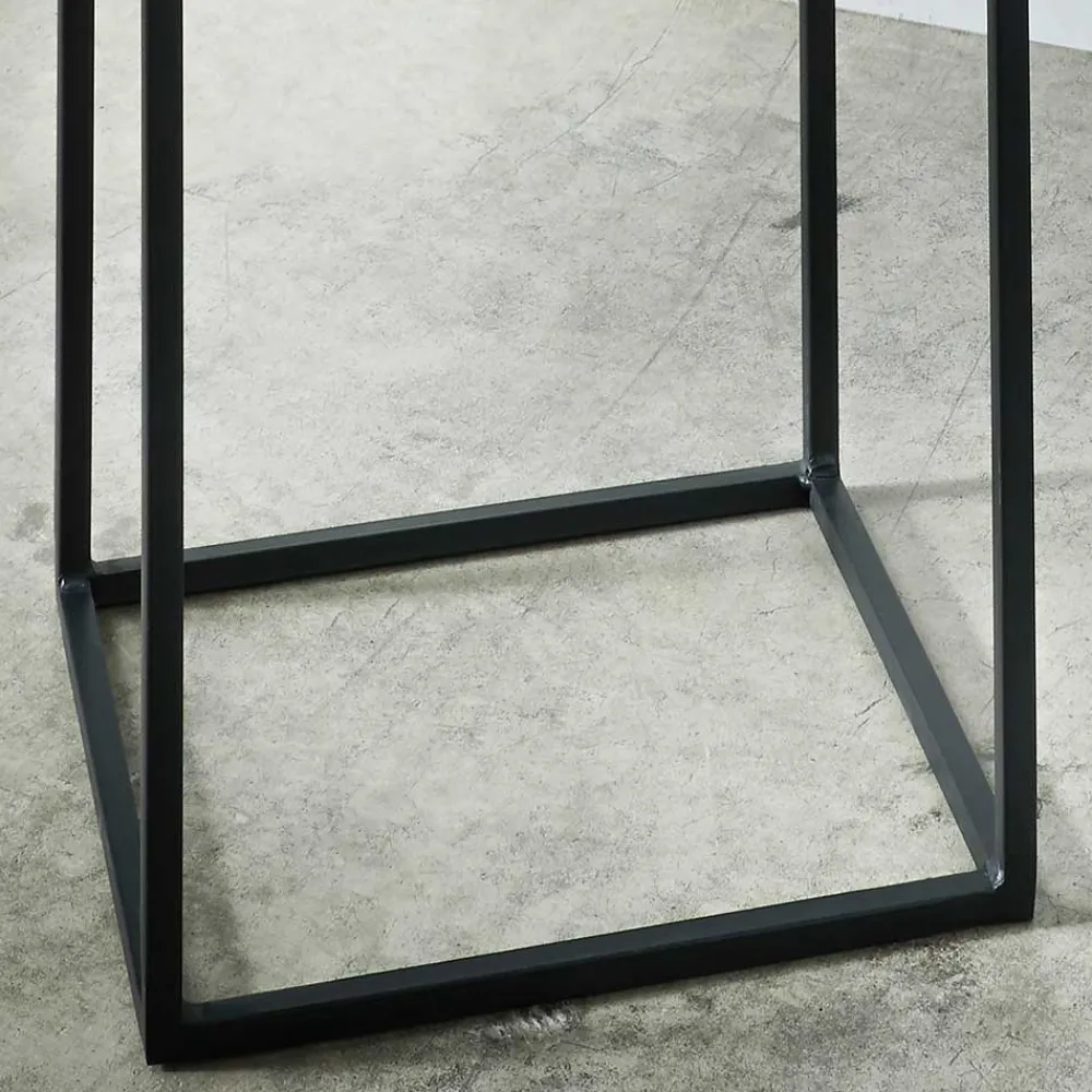 Wohnen 2-Satz-Beistelltisch in Nickel & Schwarz - Toina (zweiteilig)