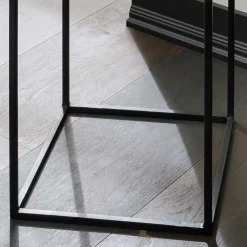 Wohnen Blumensäulen*2-Satz-Tisch in Bronze Gold & Schwarz - Fagnetta (zweiteilig)