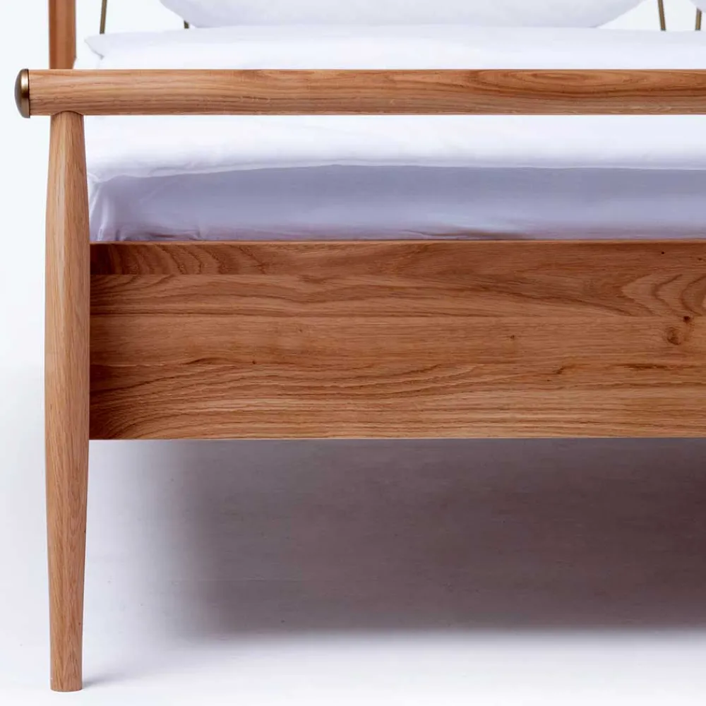 Wohnen Skandinavische Möbel*Scandi Chic Bettgestell aus Wildeiche Honig - Abru