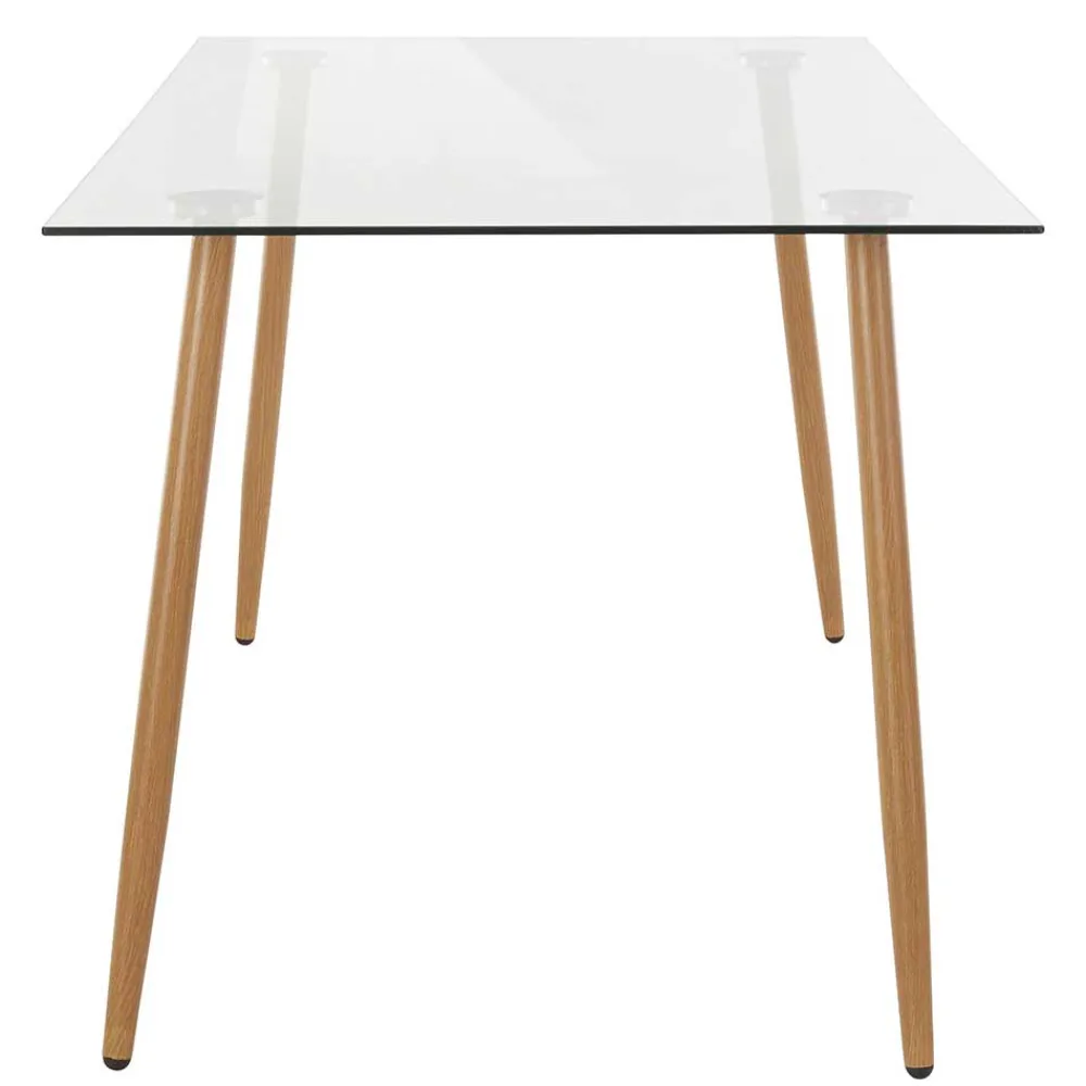 Wohnen Scandi Chic Esszimmer Glastisch 140x80 cm - Rusaly