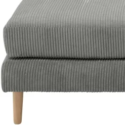 Wohnen Scandi Chic Hocker in Anthrazit Cord - Lidio