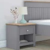 Wohnen Kommoden|Nachttische*Scandi Chic Nachtkommode in Grau mit Eiche - Donia