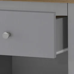 Wohnen Kommoden|Nachttische*Scandi Chic Nachtkommode in Grau mit Eiche - Donia