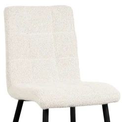 Wohnen Skandinavische Möbel|Küchenstühle*Scandi Chic Polsterstuhl in Champagner Boucle - Acapelca