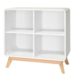 Wohnen Scandi Chic Regal in Weiß mit Eiche - Kolreva