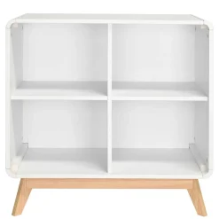 Wohnen Scandi Chic Regal in Weiß mit Eiche - Kolreva