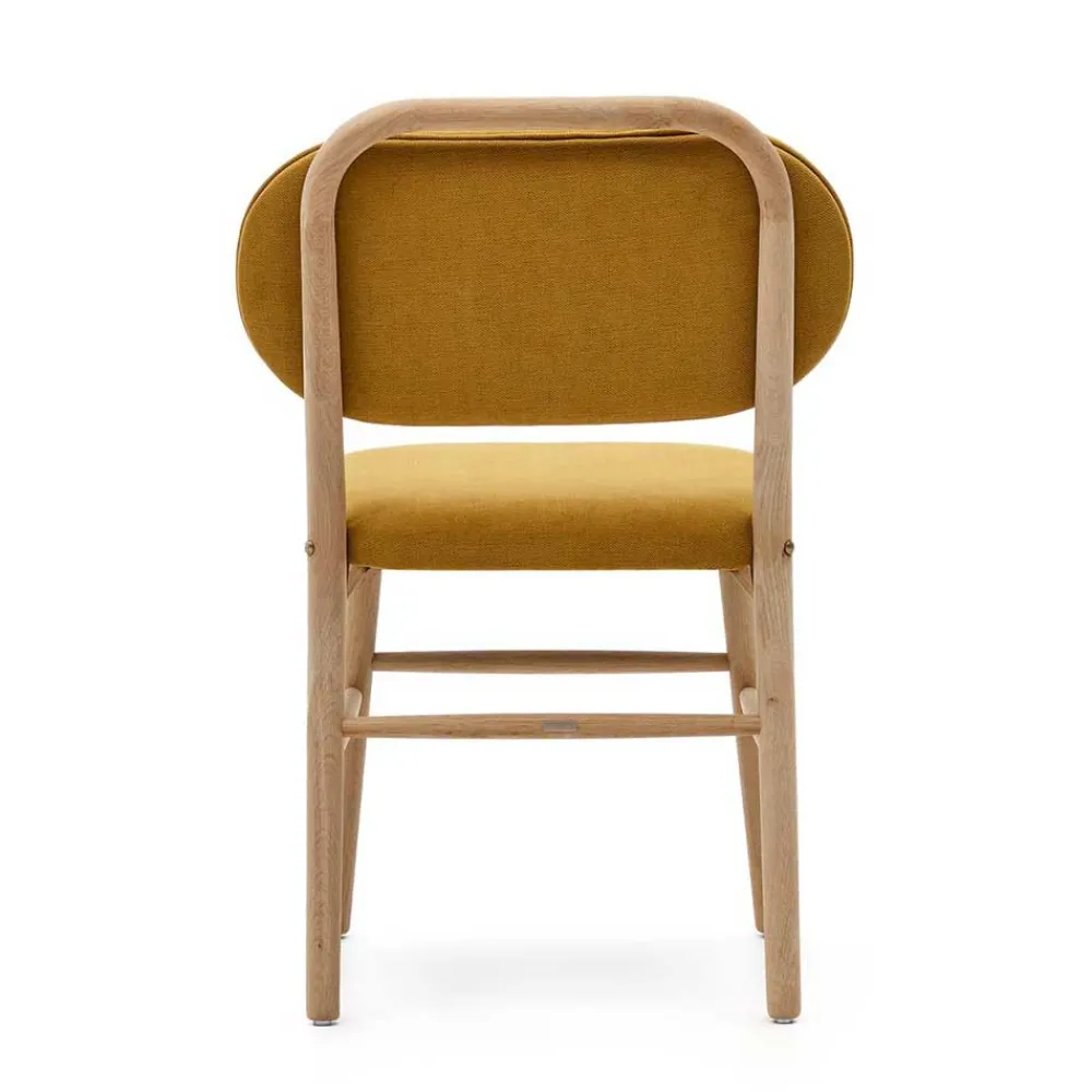 Wohnen Skandinavische Möbel|Küchenstühle*Scandi Chic Stühle in Gelb Chenille - Quinn (2er Set)