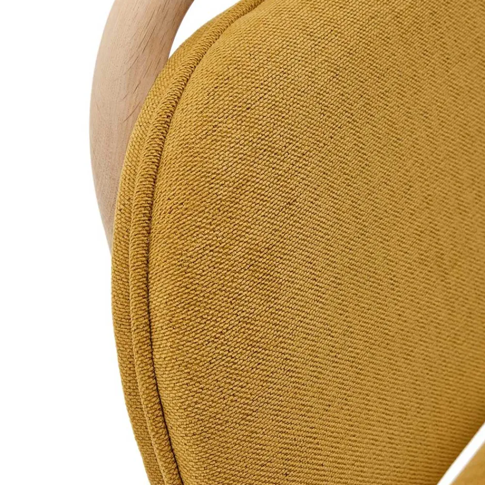 Wohnen Skandinavische Möbel|Küchenstühle*Scandi Chic Stühle in Gelb Chenille - Quinn (2er Set)