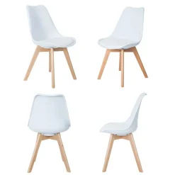Wohnen Scandi Chic Stühle mit Sitzschale - Savossa (4er Set)