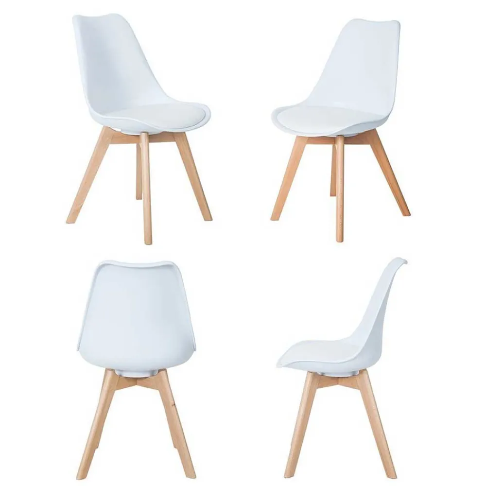 Wohnen Scandi Chic Stühle mit Sitzschale - Savossa (4er Set)