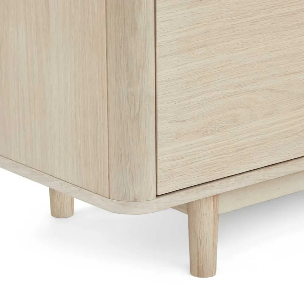 Wohnen Tv & Hifi-Möbel|Tv & Hifi-Möbel*Scandi Chic TV Lowboard in Eiche Weiß - Rosanna