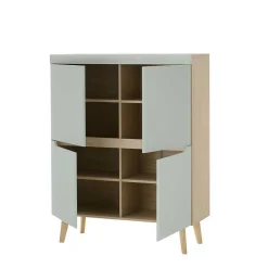 Wohnen Scandi Chic Wohnzimmermöbel Wohnwand - Armina (vierteilig)