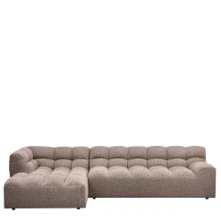 Wohnen Skandinavische Möbel|Braune Möbel*Scandi Ecksofa in Hellbraun meliert - Niklai