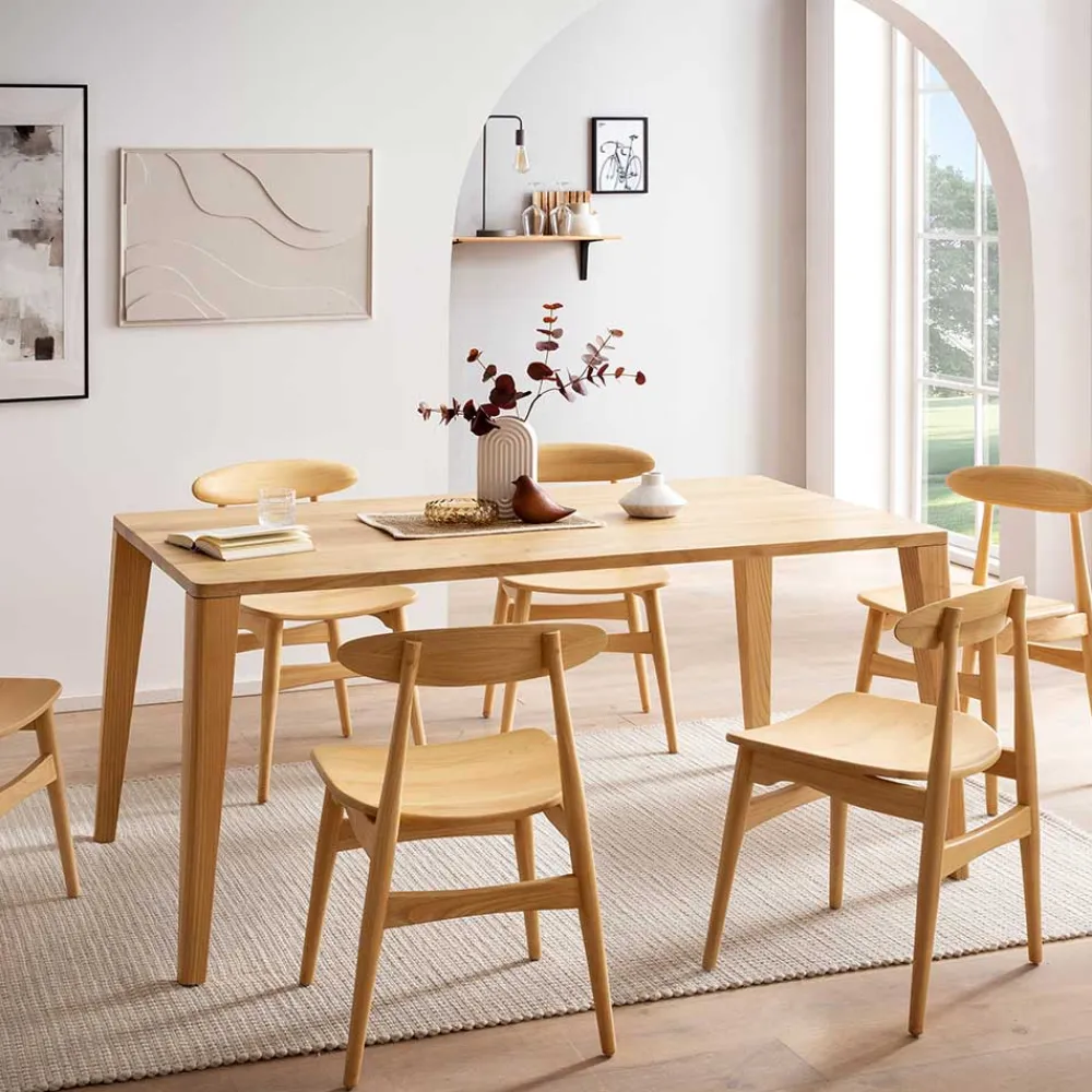 Wohnen Scandi Esstisch aus Sungkai Holz - Cinisella