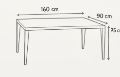 Wohnen Scandi Esstisch aus Sungkai Holz - Cinisella