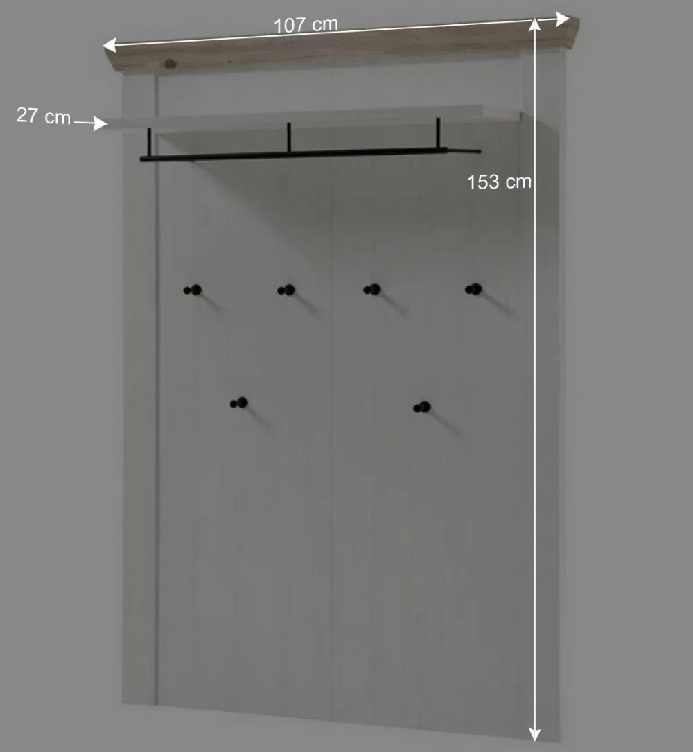 Wohnen Wohnwände|Wohnwand*Scandi Landhaus Wohnzimmermöbel Set Nedita in Weiß (vierteilig)