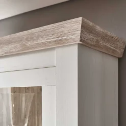 Wohnen Wohnwände|Wohnwand*Scandi Landhaus Wohnzimmermöbel Set Nedita in Weiß (vierteilig)