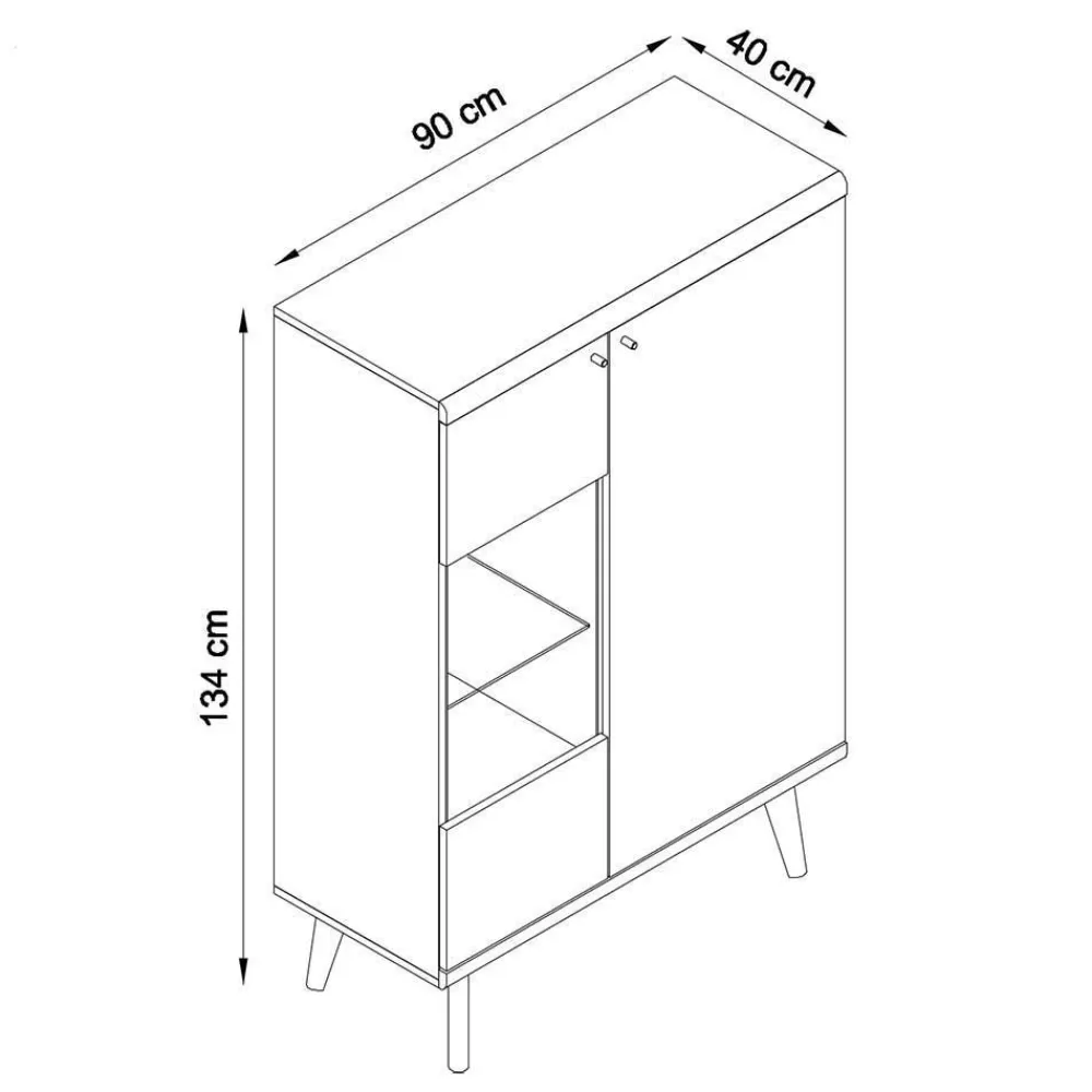Wohnen Scandi Möbel Set für Wohnzimmer - Cablos (fünfteilig)