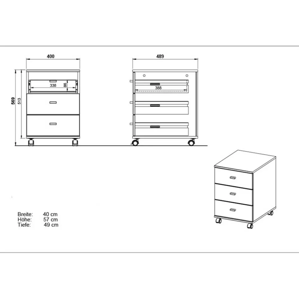Wohnen Bürotische*Scandi Schreibtisch Kombi in Weiß - Ziharo (zweiteilig)