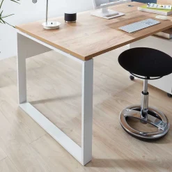 Wohnen Bürotische*Scandi Schreibtisch Kombi in Weiß - Ziharo (zweiteilig)