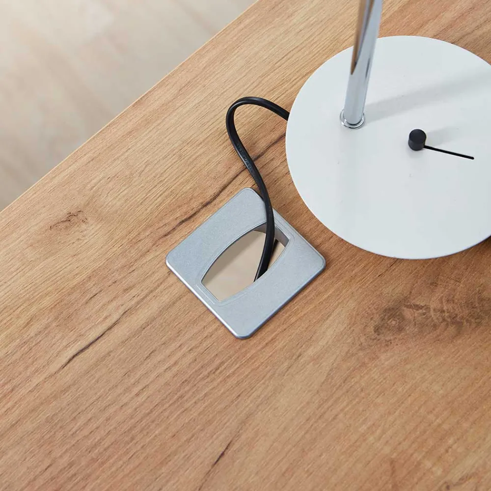 Wohnen Bürotische*Scandi Schreibtisch Kombi in Weiß - Ziharo (zweiteilig)