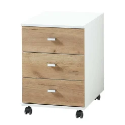 Wohnen Bürotische*Scandi Schreibtisch Kombi in Weiß - Ziharo (zweiteilig)